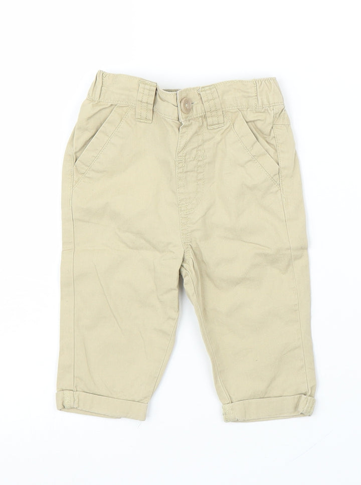 F&F Boys Beige Capri Trousers Size 3-6 Months