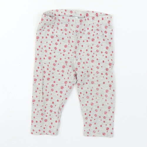 Baby Club Girls Grey   Capri Leggings Size 3-6 Months