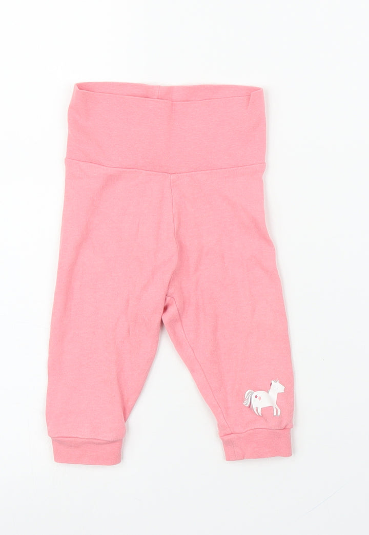 Lupilu Girls Pink Capri Leggings Size 3-6 Months - Unicorn