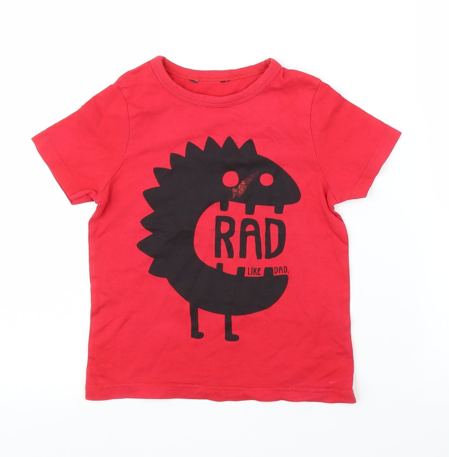 George Boys Red   Basic T-Shirt Size 3-4 Years