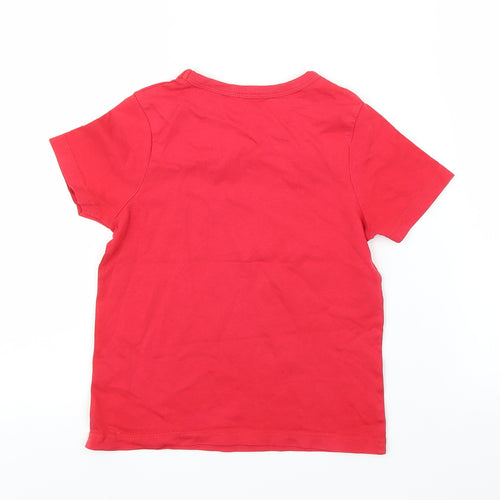 George Boys Red   Basic T-Shirt Size 3-4 Years