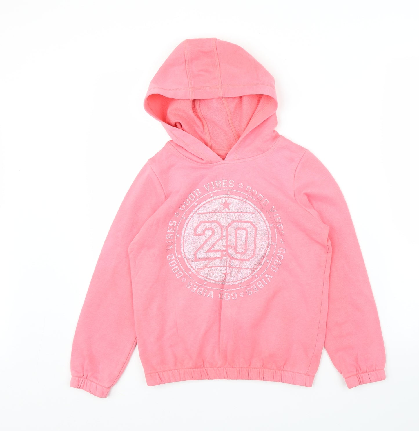 George Girls Pink   Pullover Hoodie Size 9-10 Years