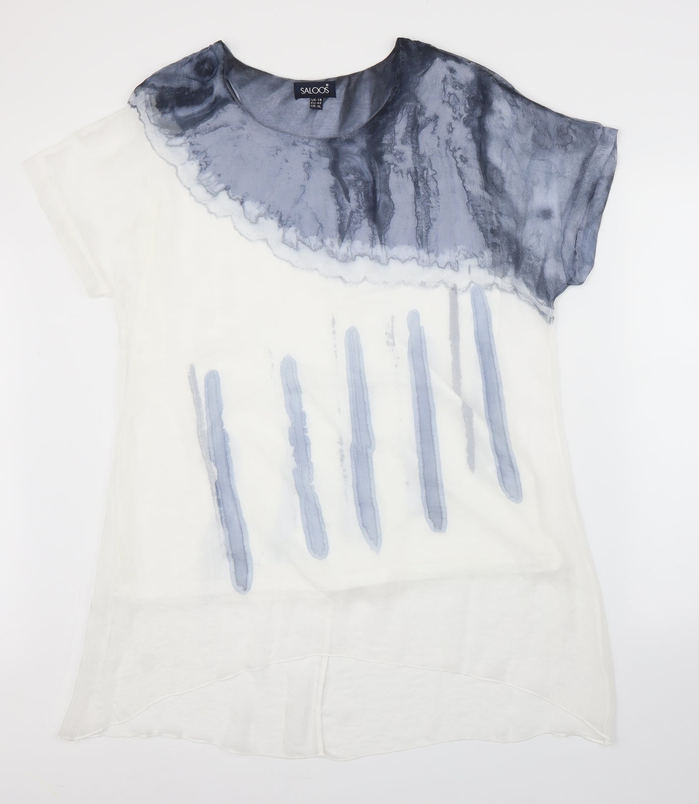 Saloos Womens Blue   Basic Blouse Size 18  - Tye-Die