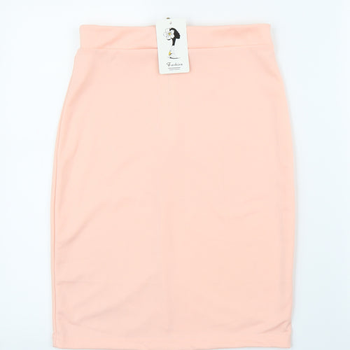 Zhounuif Womens Pink   Straight & Pencil Skirt Size S
