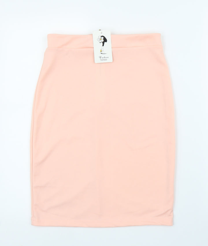 Zhounuif Womens Pink   Straight & Pencil Skirt Size S
