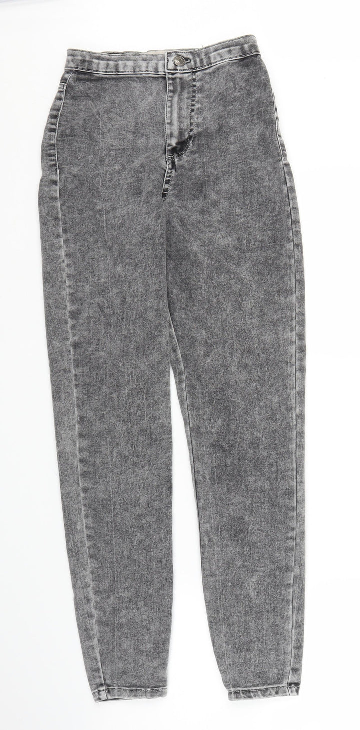 Primark Womens Grey Denim Skinny Jeans Size 8 L27 in