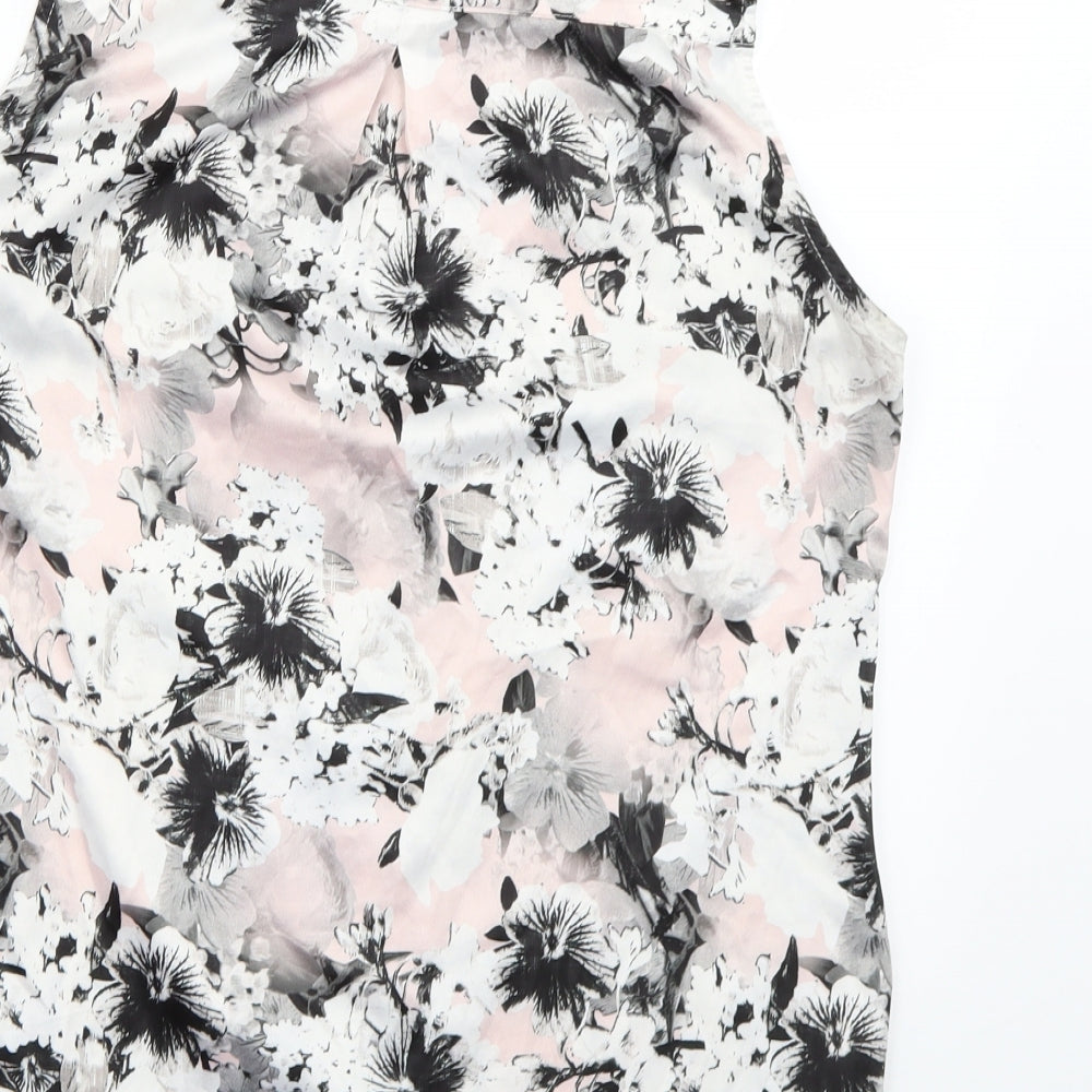 Select Womens Pink Floral  Basic Blouse Size 10