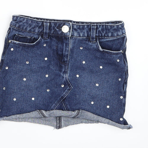 Matalan Girls Blue  Denim Mini Skirt Size 6 Years