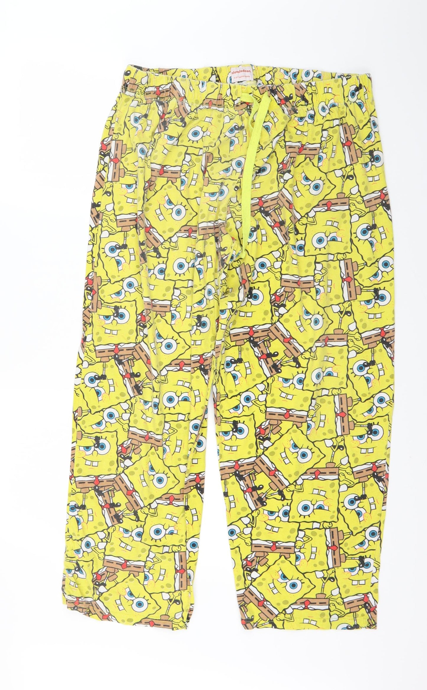 Primark Mens Yellow Solid   Pyjama Pants Size XL  - spongebob