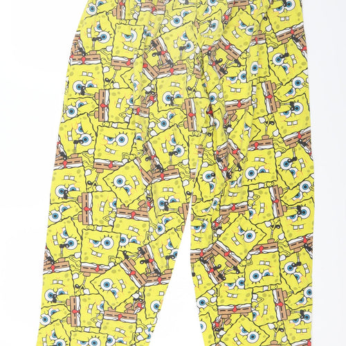 Primark Mens Yellow Solid   Pyjama Pants Size XL  - spongebob