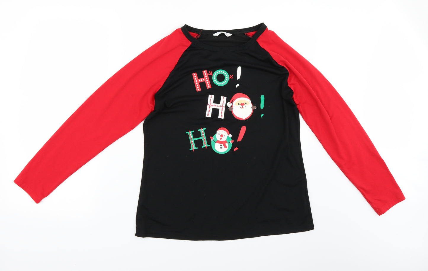 Preworn Womens Black   Top Pyjama Top Size M  - Christmas
