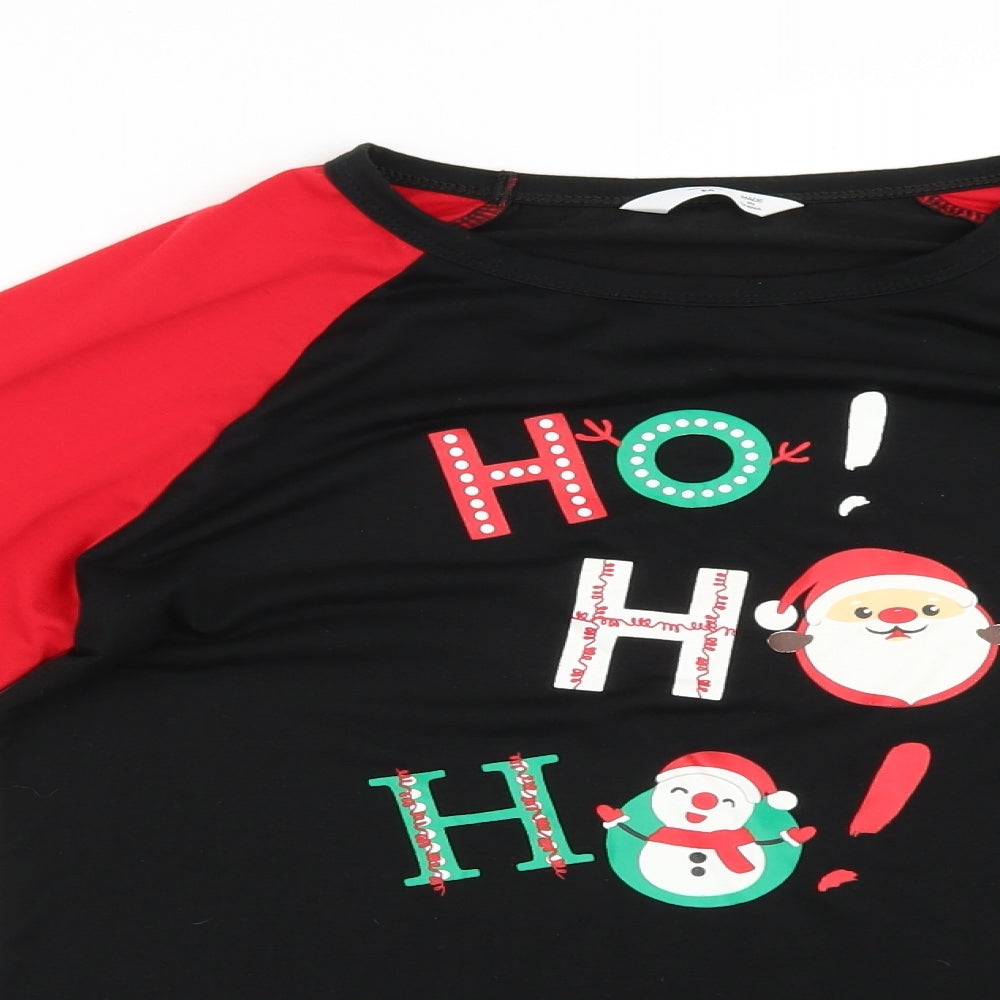 Preworn Womens Black   Top Pyjama Top Size M  - Christmas
