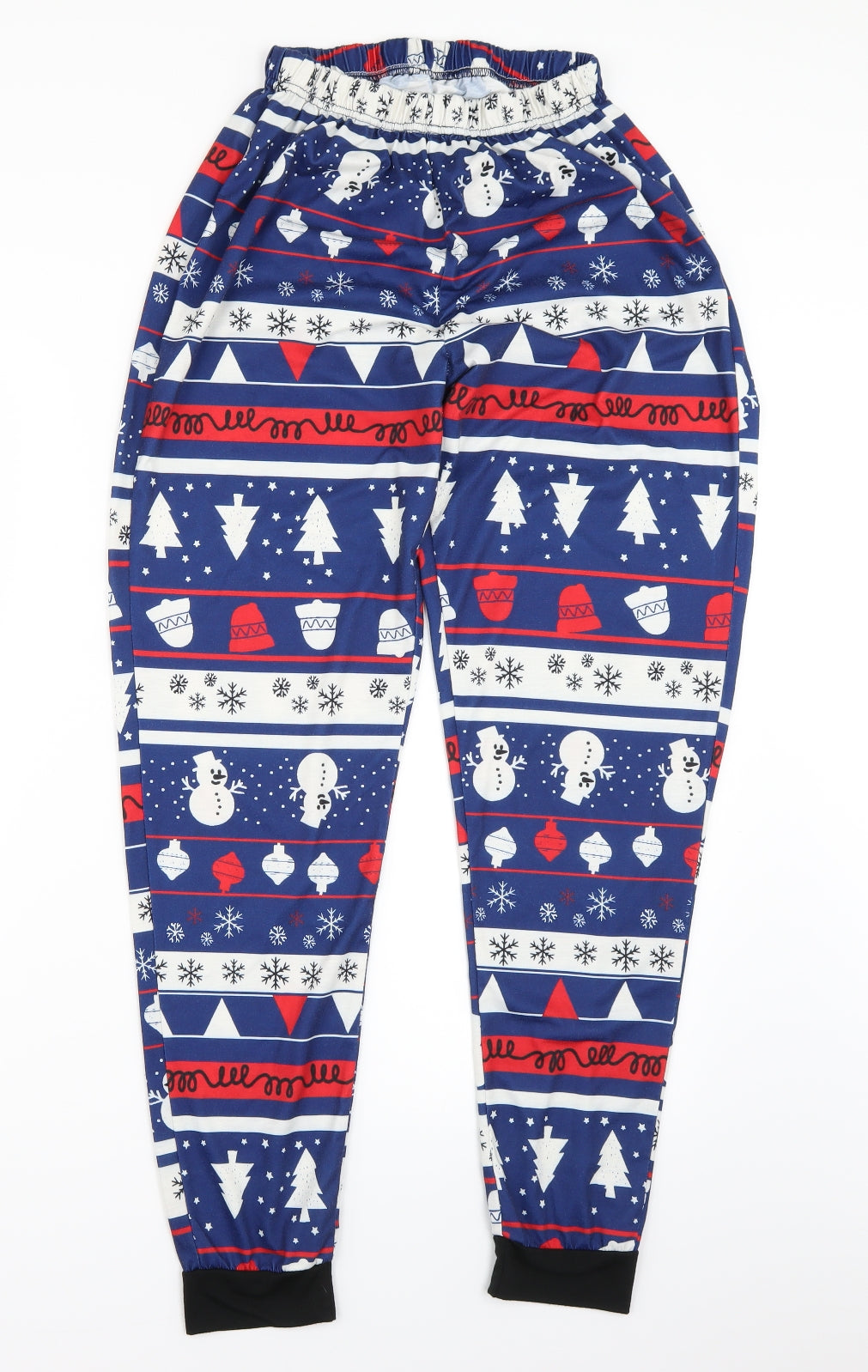 Preworn Womens Blue Fair Isle   Pyjama Pants Size M