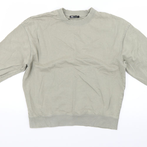 Zara Womens Green   Henley Jumper Size M