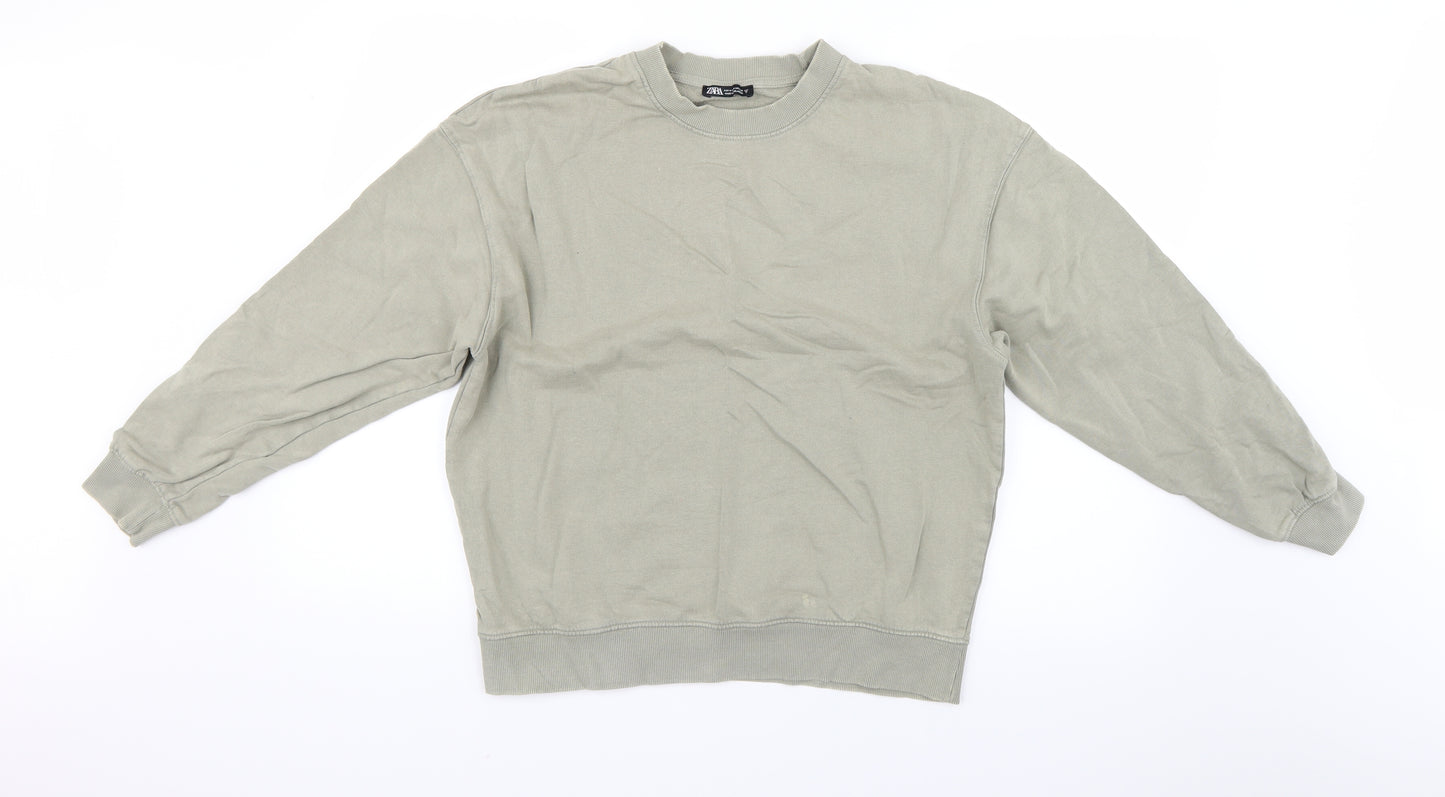 Zara Womens Green   Henley Jumper Size M
