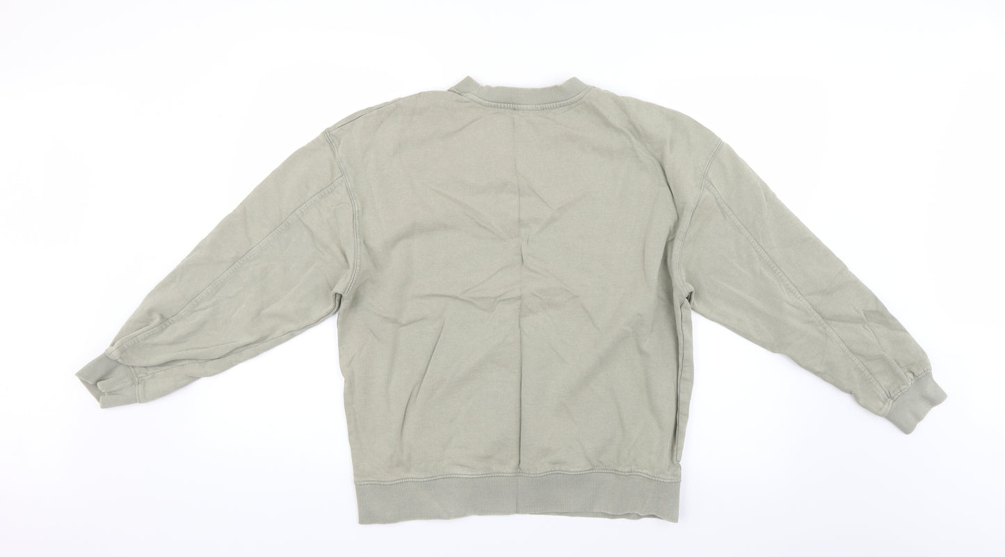 Zara Womens Green   Henley Jumper Size M