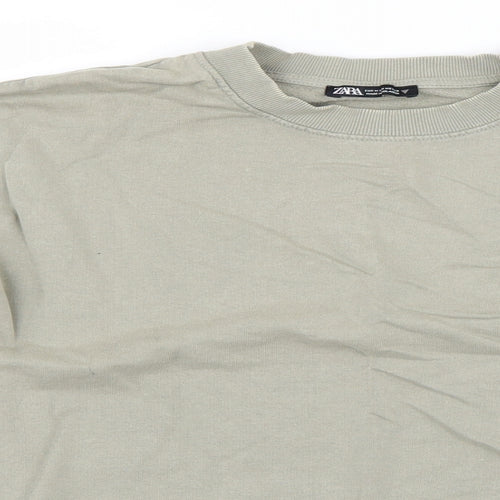 Zara Womens Green   Henley Jumper Size M