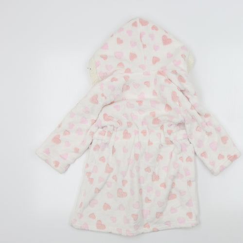 Nutmeg Girls White Solid  Top Robe Size 3 Years