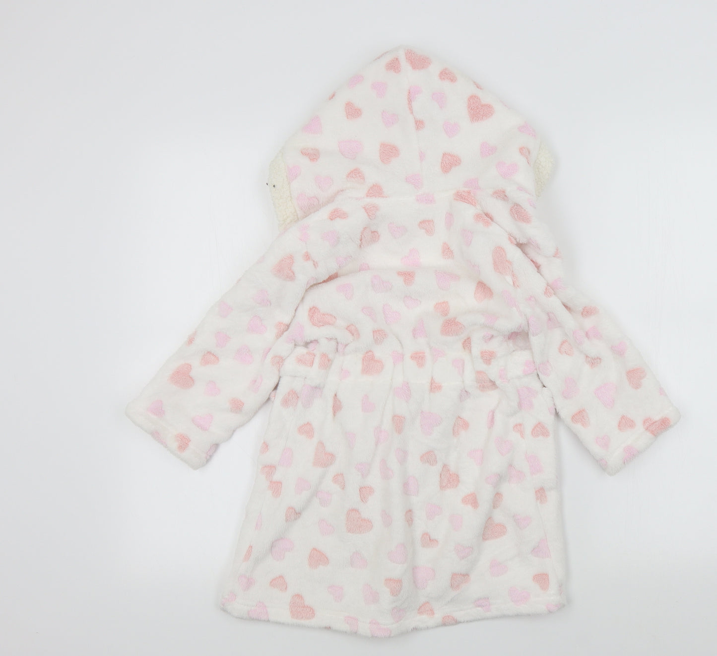 Nutmeg Girls White Solid  Top Robe Size 3 Years