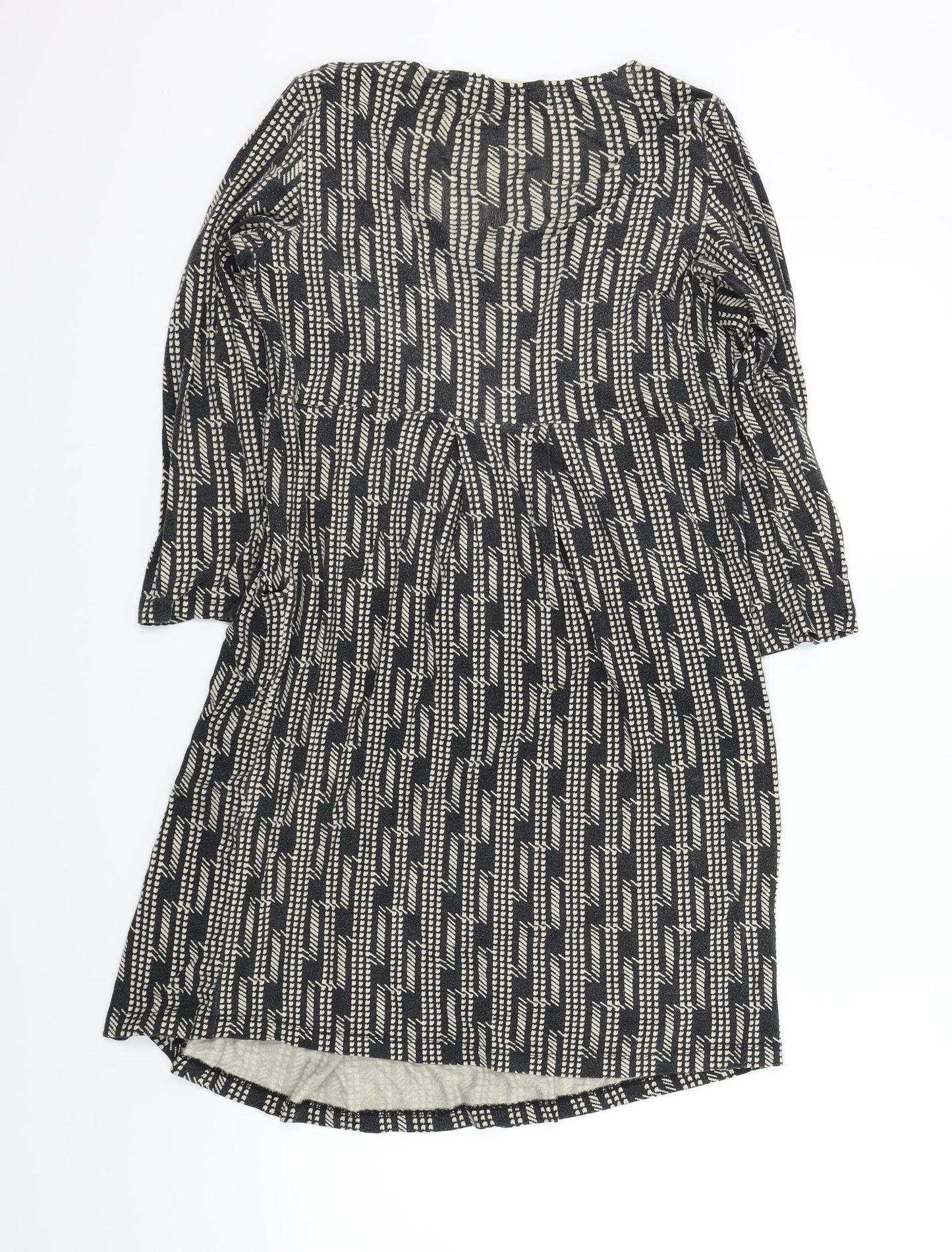 JoJo Maman Bébé Womens Black Geometric  Fit & Flare  Size S