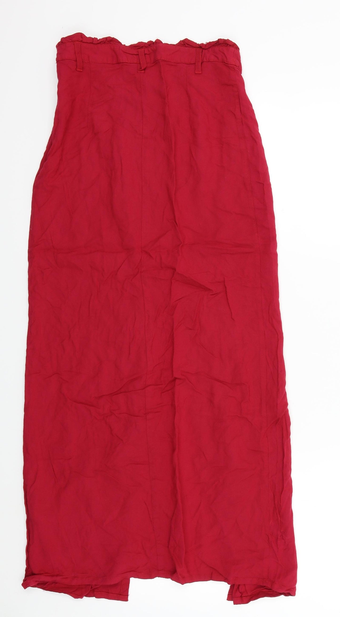 wearhouse Womens Red   A-Line Skirt Size 8