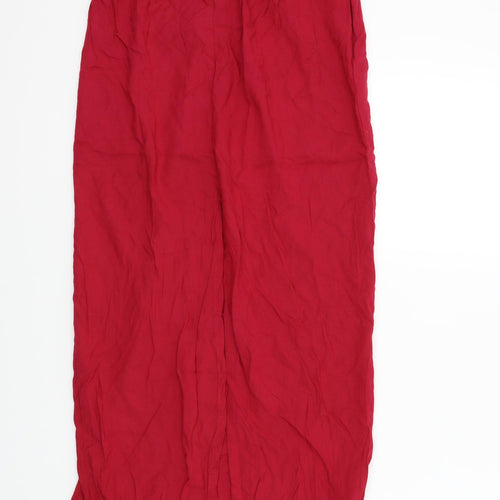 wearhouse Womens Red   A-Line Skirt Size 8