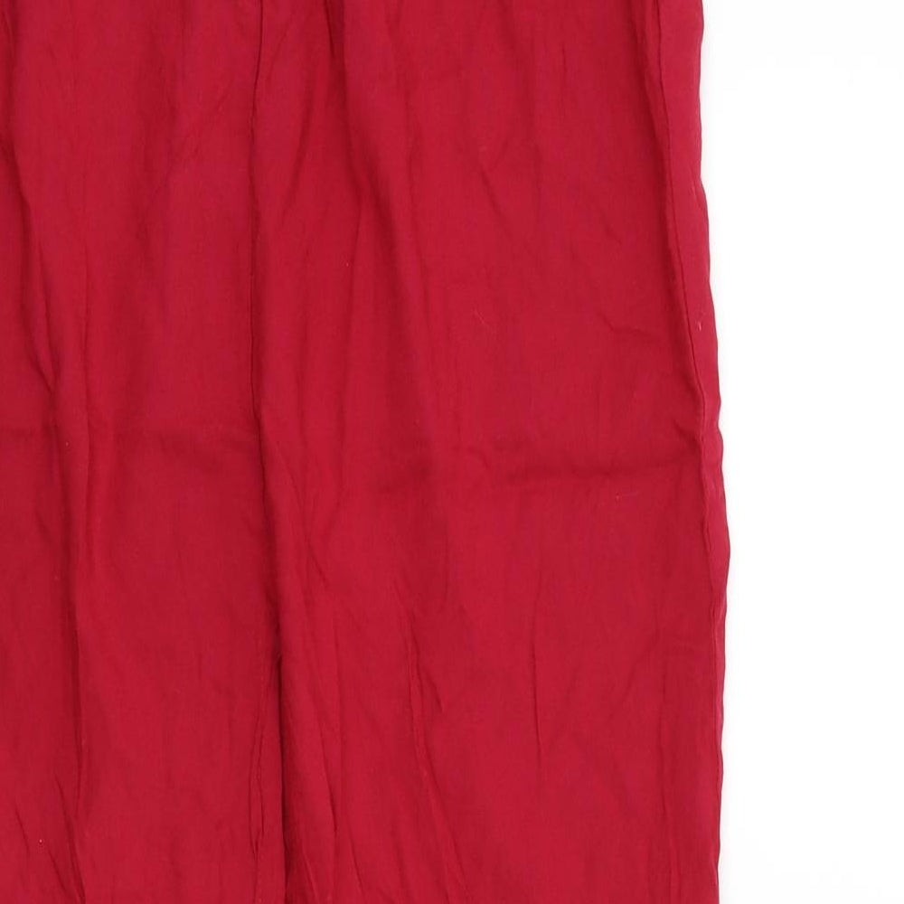 wearhouse Womens Red   A-Line Skirt Size 8