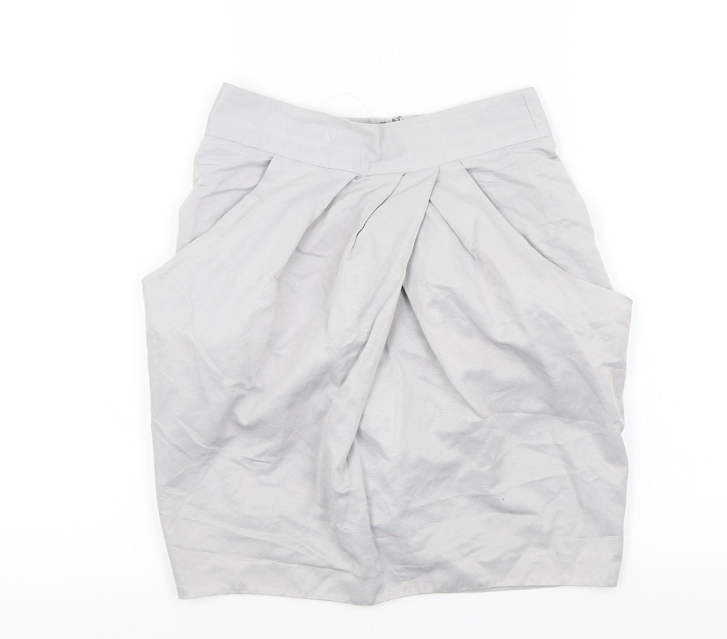 Topshop Womens Grey   A-Line Skirt Size 8