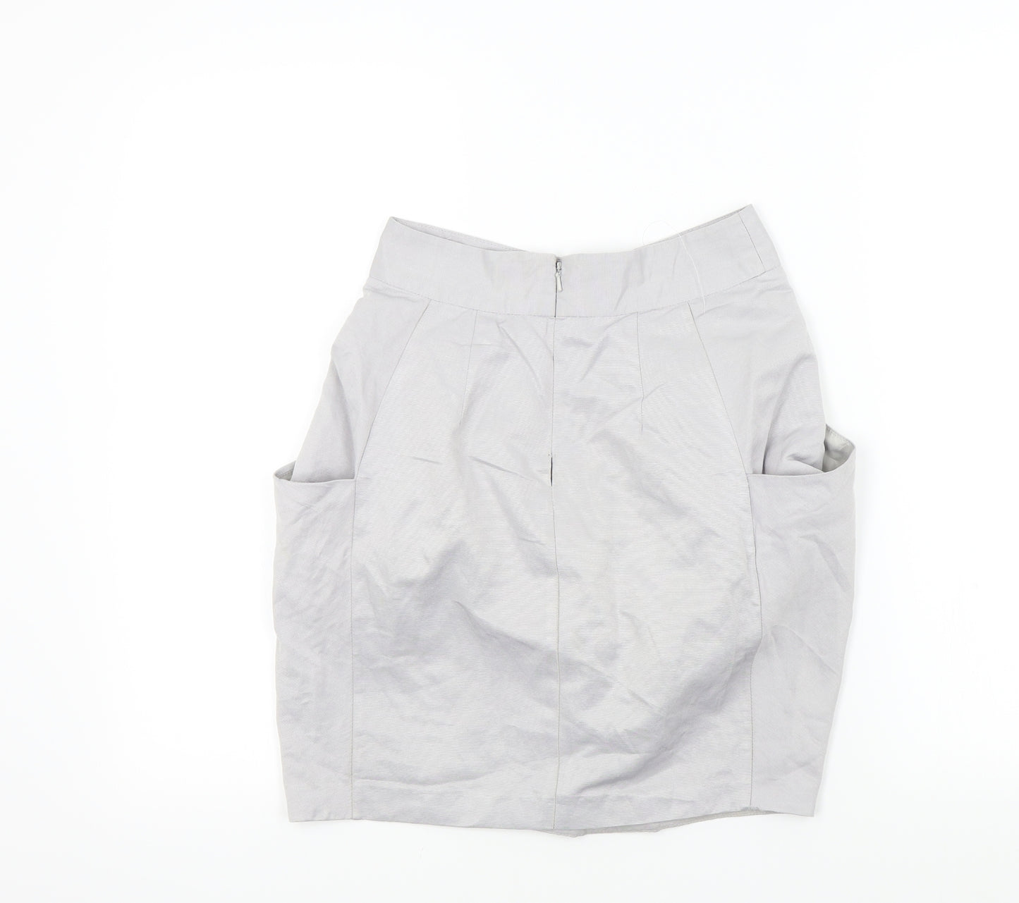 Topshop Womens Grey   A-Line Skirt Size 8