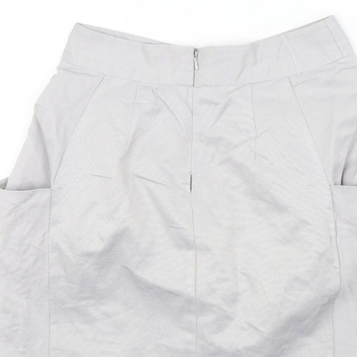 Topshop Womens Grey   A-Line Skirt Size 8