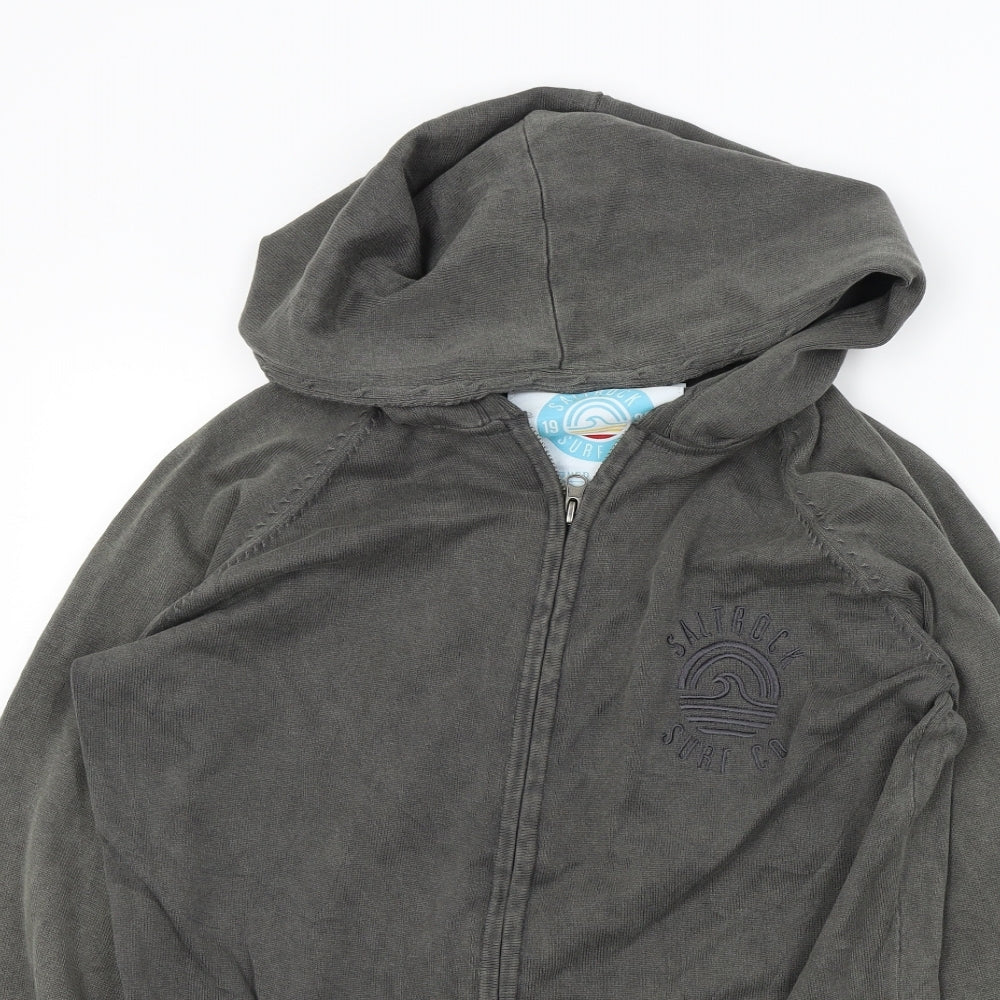 Saltrock Womens Grey Colourblock  Full Zip Hoodie Size 16