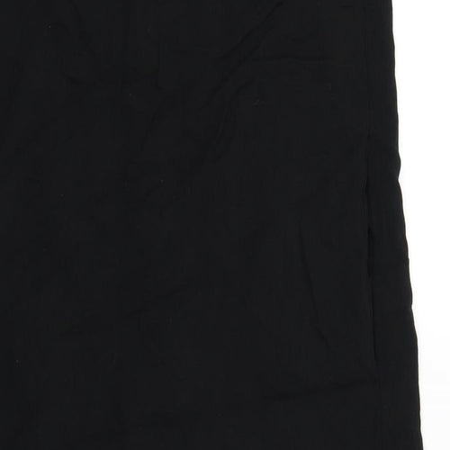 VALE WOMAN Womens Black Floral  A-Line  Size 36
