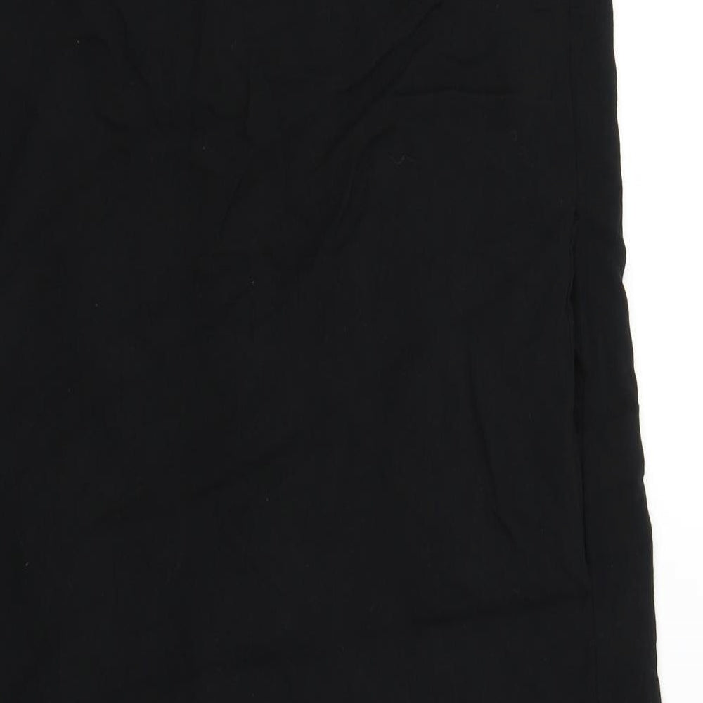 VALE WOMAN Womens Black Floral  A-Line  Size 36