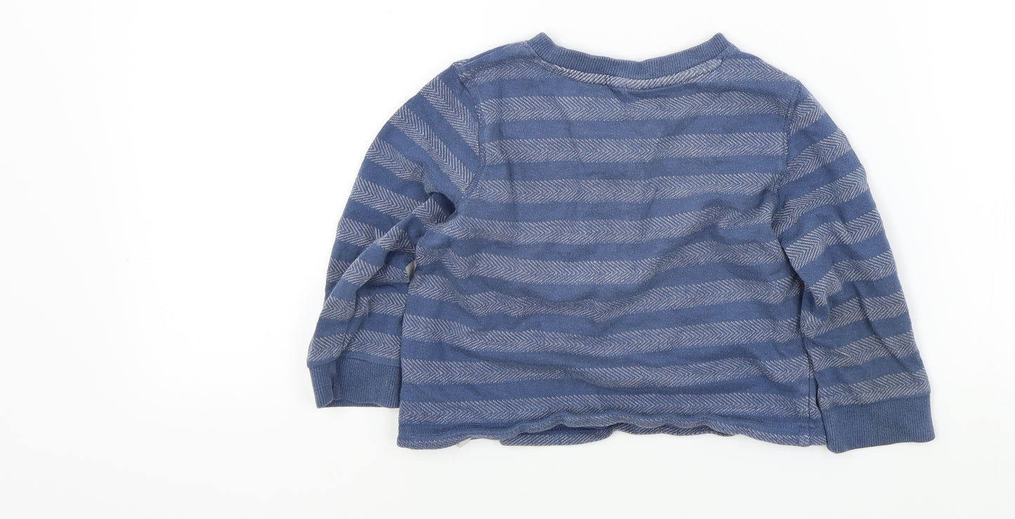 F&F Boys Blue Colourblock  Basic T-Shirt Size 2-3 Years