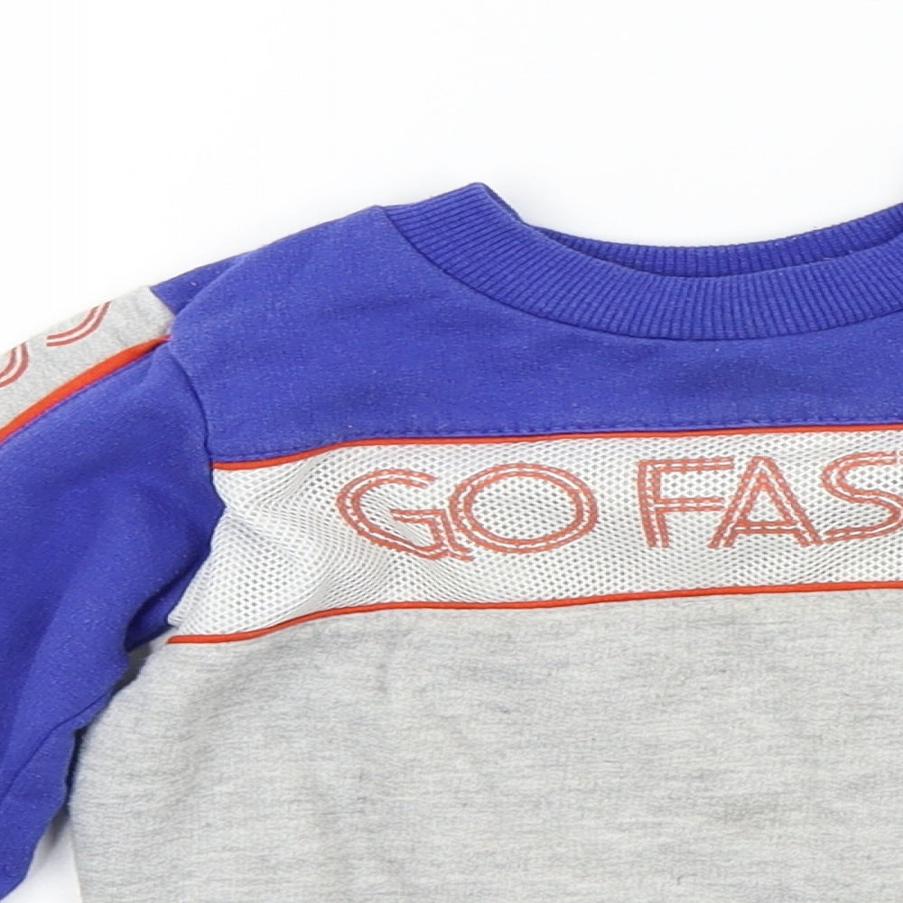 pep&co Boys Blue Colourblock  Pullover Sweatshirt Size 2-3 Years