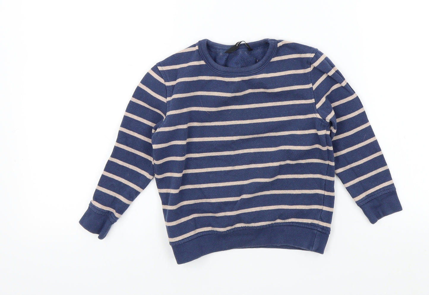 George Boys Blue Striped  Pullover Jumper Size 2-3 Years