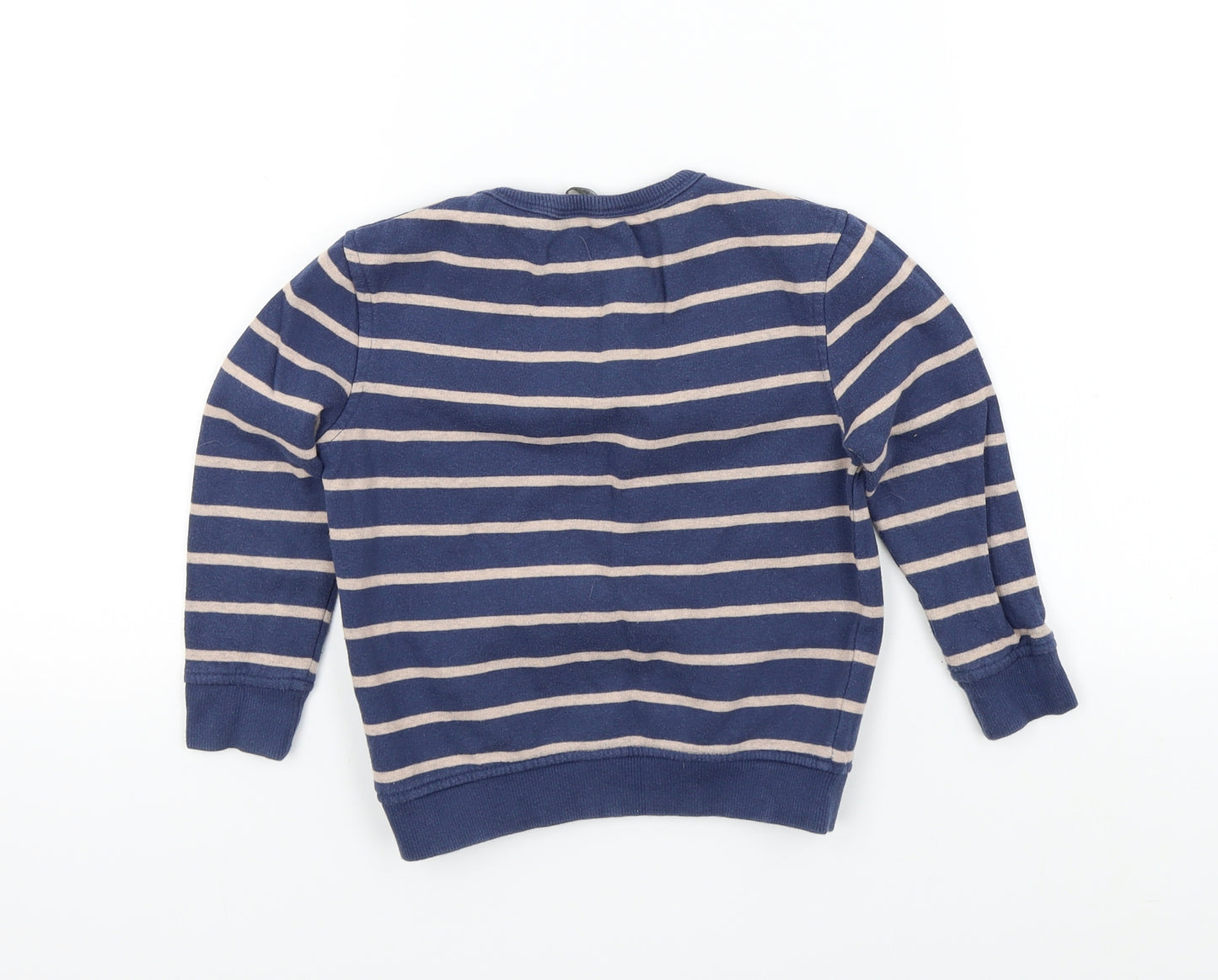 George Boys Blue Striped  Pullover Jumper Size 2-3 Years