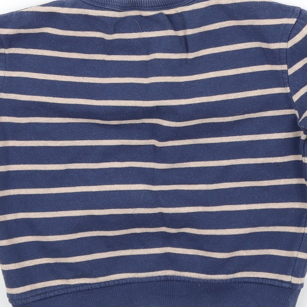 George Boys Blue Striped  Pullover Jumper Size 2-3 Years