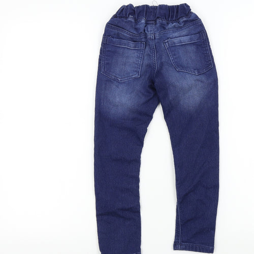 George Boys Blue Colourblock  Straight Jeans Size 5-6 Years