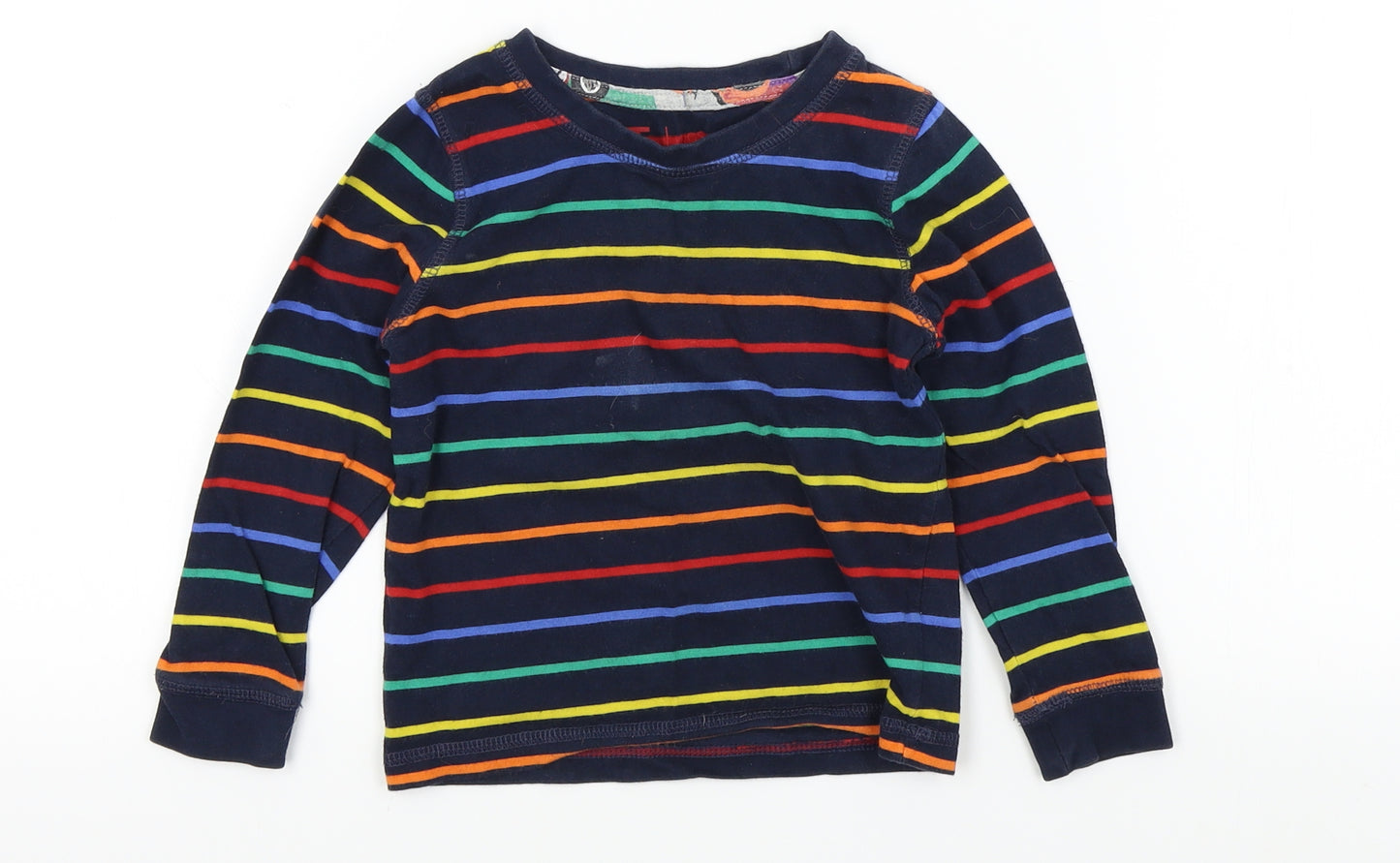 TU Boys Blue Striped  Basic T-Shirt Size 3-4 Years