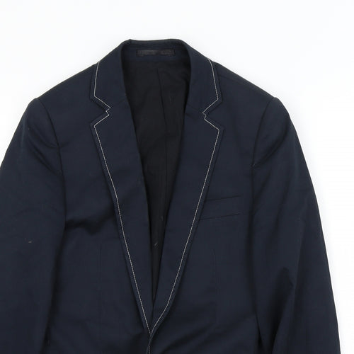 Topman Mens Blue   Jacket Suit Jacket Size 36