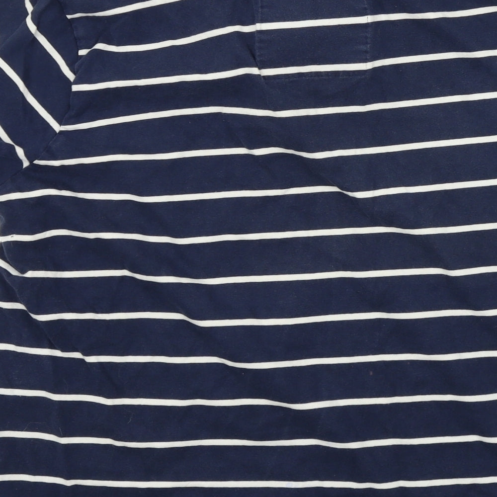 George Mens Black Striped   T-Shirt Size M