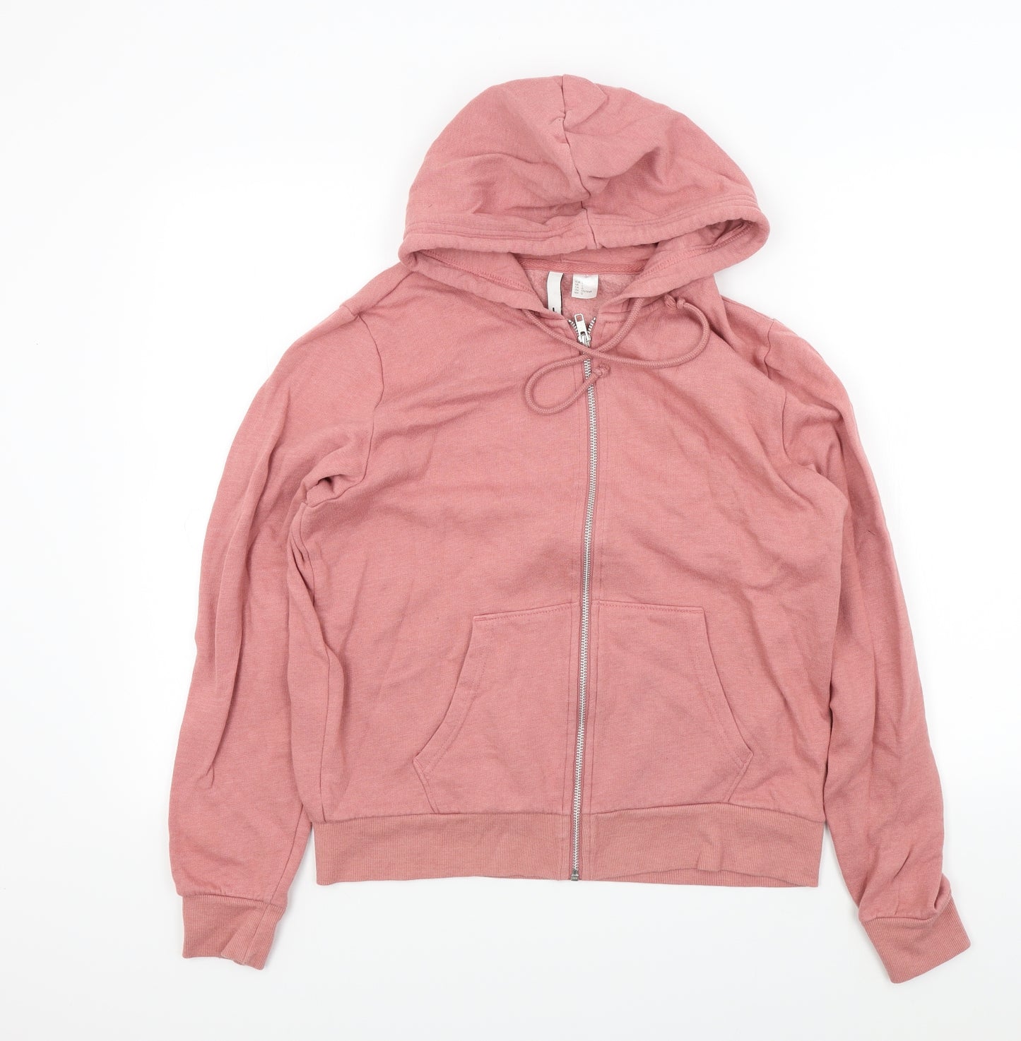H&M Womens Pink Colourblock  Full Zip Hoodie Size L