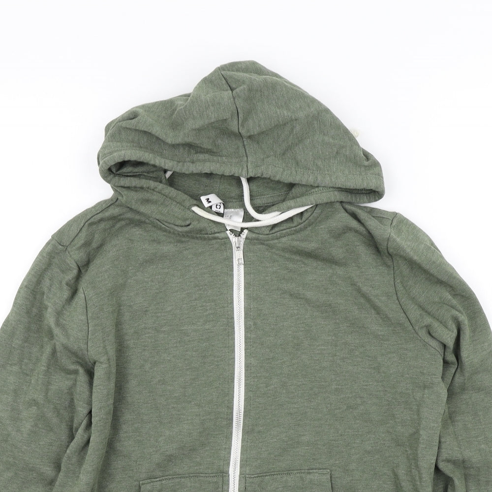 H&M Womens Green   Full Zip Hoodie Size M
