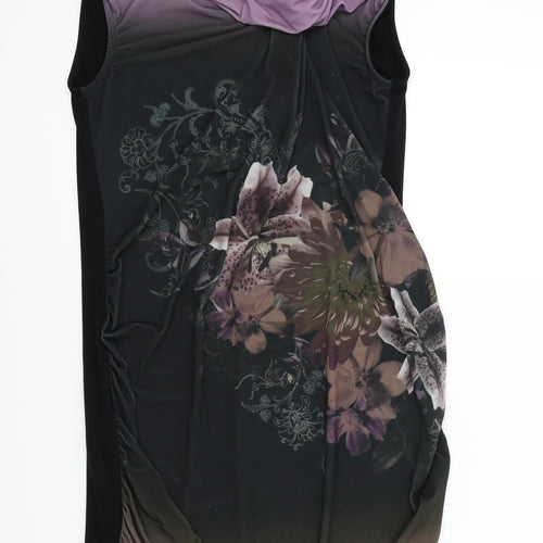 Body Flirt Womens Black Floral  A-Line  Size 40