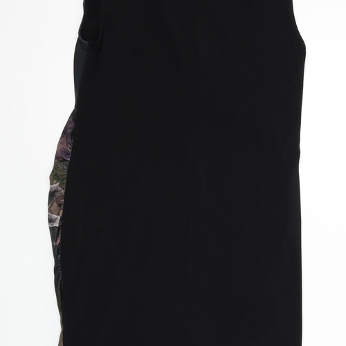 Body Flirt Womens Black Floral  A-Line  Size 40