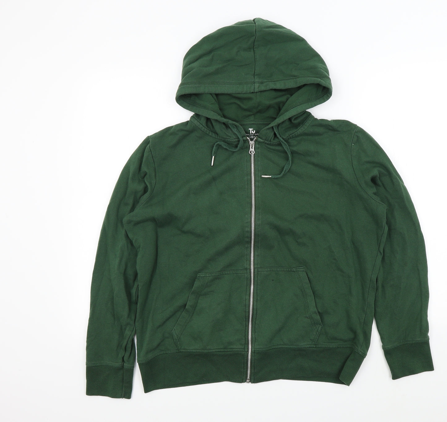 TU Womens Green Colourblock  Full Zip Hoodie Size 16