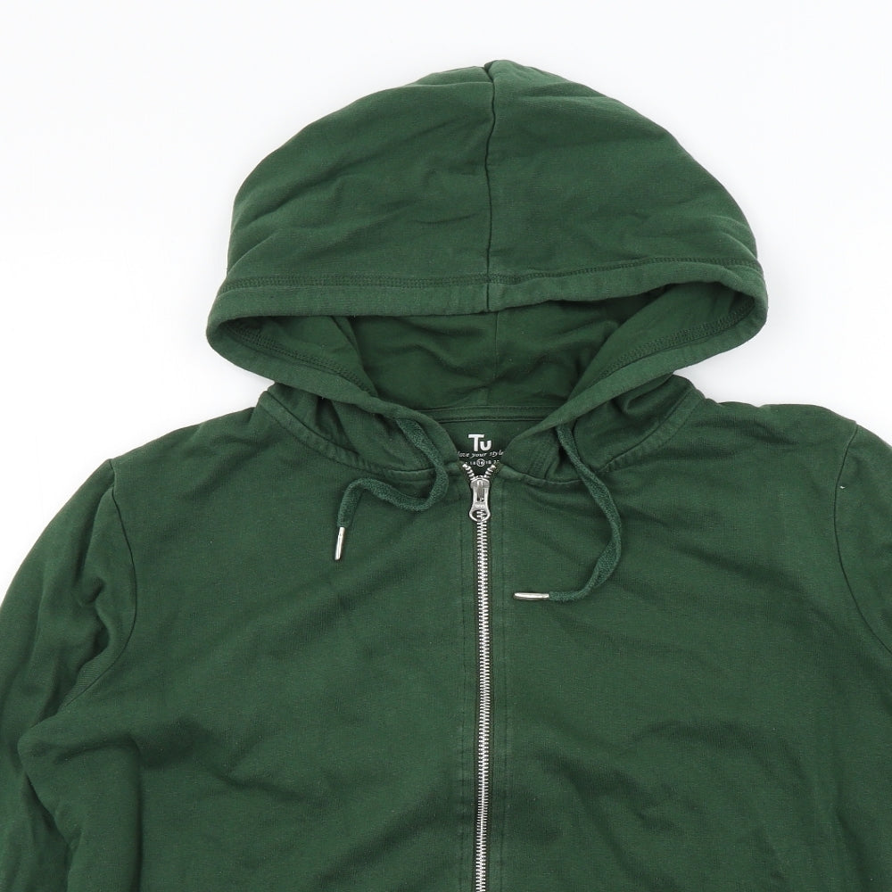 TU Womens Green Colourblock  Full Zip Hoodie Size 16