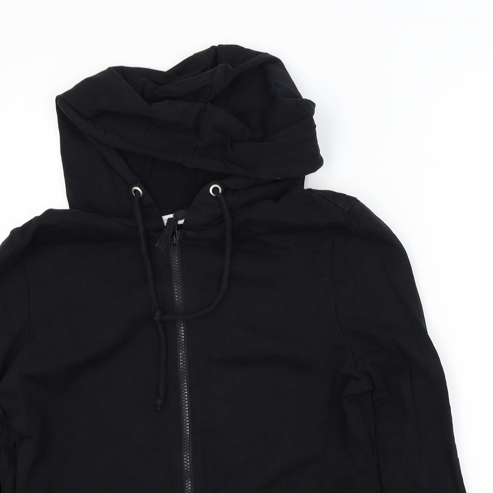 George Womens Black Colourblock  Full Zip Hoodie Size 10