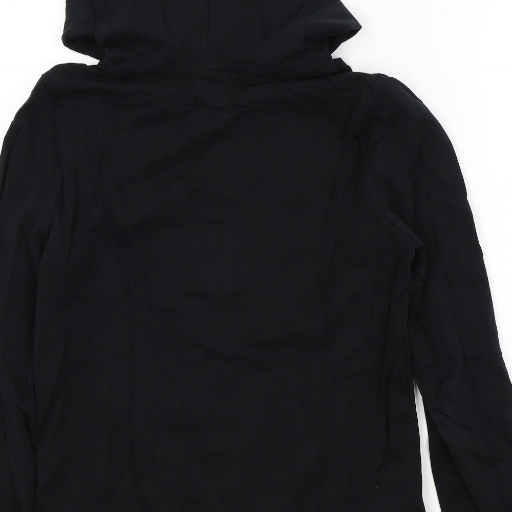 George Womens Black Colourblock  Full Zip Hoodie Size 10
